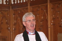 Canon Sam Wright, rector of Lisburn Cathedral, welcomes everyone to the service.