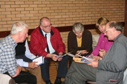Ballymacash Parish members in discussion.