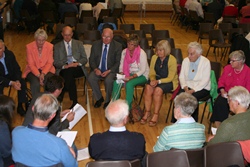 Parishioners from Christ Church settle down for the parish discussion.