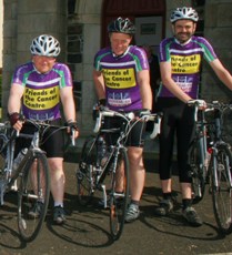 Flashback to June 2010 and the Tour de Connor Cycle. From left: Rev Bill Boyce, Sam Cunningham and Rev Andrew Ker on their bikes.