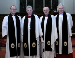 From left: Canon William Tagggart, Dean John Bond, Canon George Irwin and Canon Sam Wright.