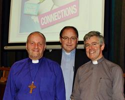 Bishop Alan Abernethy, the Rev Alan McCann and Archdeacon Stephen Forde who all spoke at the Vision Strategy meeting in Ballymena. Photo: Loraine Watt.
