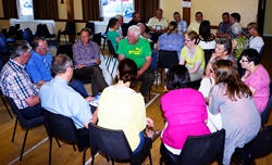 Parisioners from Ballymoney in discussion during the Vision Strategy meeting.