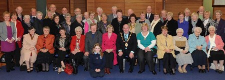 Members of Magheragall Parish Church pictured with the Mayor of Lisburn, Alderman William Leathem and the Mayoress, Kathleen Leathem at a Mayoral Reception.  Included are the rector, the Rev Nicholas Dark (Mayor's Chaplain) and his wife Bronwen.