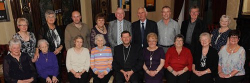 Mrs Isobel Gorman (Organist and Choirmistress), Rev Canon James Carson (Rector) and members of St Paul's Parish Church Choir pictured at their Golden Jubilee Dinner at the Ballymac Hotel on Friday 16th November.