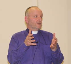 Bishop Alan speaks on the Ministry of Healing in St Patrick's, Jordanstown.