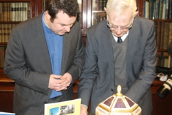 The Rev Andrew Campbell, curate at St Anne's, and Vernon Clegg, one of the Cathedral's three archivists, take a look through the collection.