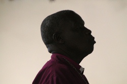 Bishop Hilary addresses the Synod of the Diocese of Yei.