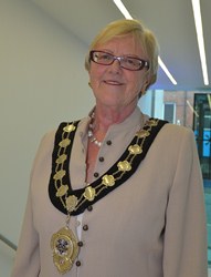Audrey Wales MBE, Mayor of Ballymena.