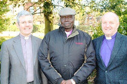 Bishop Hilary with Archdeacon Stephen Forde and Bishop Alan Abernethy.