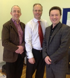 At the Change Makers Day are, from left: The Rev Paul McAdam, John Dunnett and the Rev Paul Dundas.