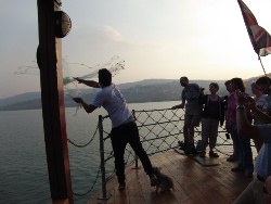 Fishing on the Sea of Galilee as they would have done in Jesus' day.