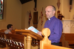 Bishop Alan speaks during the final Lent seminar in Christ Church, Lisburn, on April 7.