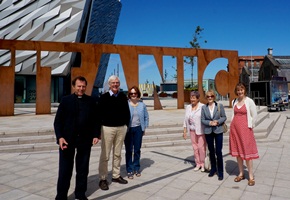 Dean John Mann and Cathedral parishioners during the walking tour of the Titanic area.