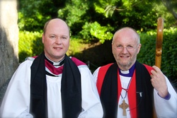 The Rev Adrian McLaughlin and the Bishop of Connor, the Rt Rev Alan Abernethy.