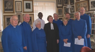 At the service of installation of the new ecumenical canon in Belfast Cathedral are, from left:  The Rev Clyde Irvine, the Rev Campbell Dixon, the Rev Janice Elsdon, the Rev John Mark Odour (All Saints Cathedral, Nairobi, Kenya), the Rev Canon Ruth Patterson, the Ven David McClay, Canon Denise Acheson, the Dean, the Very Rev John Mann, Canon Ronnie Nesbitt and Canon Stephen Lowry.