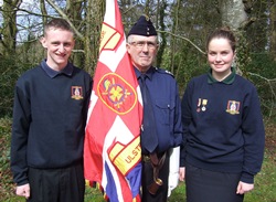 The Colour Party representing the Church Lads' and Church Girls' Brigade at Lisburn's Freedom of the City Parade.