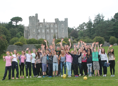 Some of the 100 Connor young people who enjoyed the Take the Castle Weekend.