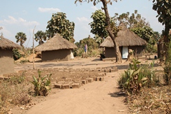 A quiet rural community outside Yei town in January 2013, before the current crisis unravelled.