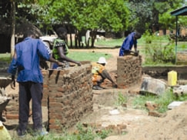 Students at work at Yei Vocational Training College.