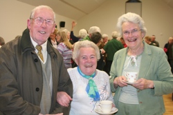 Robert and Bessie Marshall and Margaret McCammon, parishioners at St Patrick's, Coleraine, enjoy tea at the Bushmills seminar.