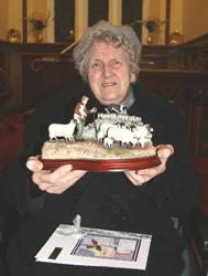 Mrs Martha Wright who has been honoured for serving the choir in Ardclinis Church for more than 70 years.