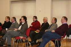 A section of those who attended the talk in St Peter's.