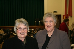 Mrs Sylvia Briggs and hard working Bishop’s secretary Mrs Rosemary Patterson at the Lenten seminar in Antrim on March 4.