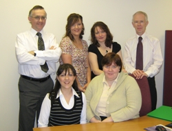 Accounts Department staff at Church of Ireland House, Belfast, who sponsor little Liza.
