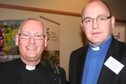 The Ven Dr Stephen McBride, Archdeacon of Connor, and the Rev Alan McCann at Synod.