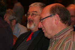 Rev John Budd and Rev Graham Nevin listening intently during the conference.