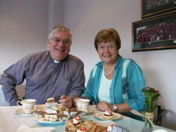 Philip and Eleanor Patterson at the coffee morning