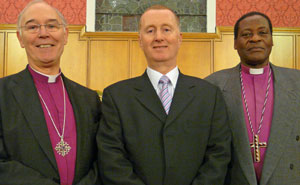 Archbishop Harper and  Bishop Taama with new CMSI Mission Director Ronnie Briggs.