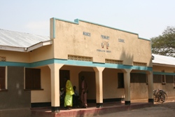 The new Mongo Primary School which will be officially opened during the team's visit.