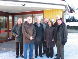 The Connor group recieve a warm but snowy welcome in Sweden.