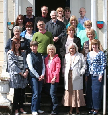 Staff from Church of Ireland House who travelled to Londonderry for an away day at the home of the Bishop of Derry.