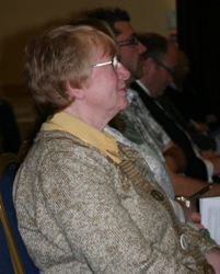 Agnes Young, St Stephen and St Luke, listens in during General Synod.