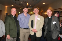 The Archdeacon of Connor, the Ven Dr Stephen McBride (right) meets up with his international golfing teammates, from left the Ven Ricky Rountree, the Rev Alan Rufli and the Ven Peter Pierpoint.
