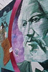 Frederick Douglass as he is depicted in the mural.