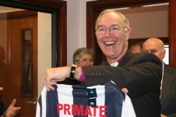 Bishop Harper is happy with his new West Brom shirt!