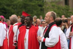 Bishop Alan and other Bishops from around the world line up for their group photo at the Lambeth Conference.