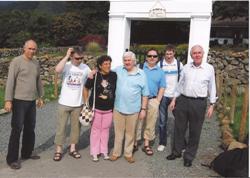 In Colombia are, from left, Pastor Hendrik, Paul Shields, Maria Del Pilar Rivera, one of the group’s guides, Eric Lewis, Ronnie Orr, Don McCartney and Bro David Jardine.