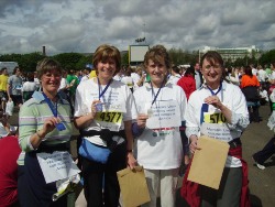 The MU team which completed last year's charity walk including Kathleen Rodgers, vice president, second from right.