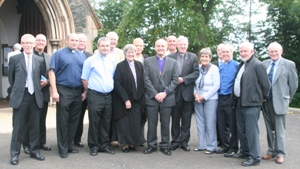 Bishop Alan with local clergy and lay members of Synod from the Ballymena area.