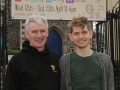 The Dean of Connor, the Very Rev Sam Wright (Lisburn Cathedral Rector) and Gareth Campbell (Lisburn Cathedral Youth Worker) pictured against the backdrop of a banner announcing ‘Big Story World’ in Lisburn Cathedral on Wednesday 12th to Saturday 15th April.