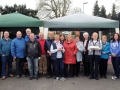 The Rev Paul Dundas, Rector (right) and some members of Christ Church Parish pictured serving up free hotdogs, tea and coffee to people passing the church gates during a fun day on Thursday 13th April.