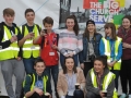Lisburn Cathedral’s ‘Big Church Serve’ team pictured at the ‘Maundy Thursday Service’ in a marquee at Hillhall Estate on Thursday 13th April. Included are Billy Moore, Commissioned Lay Minister and the Very Rev Sam Wright, Dean of Connor (left) and the Rev Canon Denise Acheson (Lisburn Cathedral Assistant Minister).