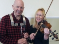 Musical couple Ian and Nicola Jess (Spirit Rise) took part in the ‘Maundy Thursday Service’ in a marquee at Hillhall Estate on Thursday 13th April. Ian (a former piper with Field Marshal Montgomery Pipe Band) was playing deger pipes and Nicola was playing the violin.