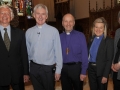 At the ‘Easter Ice Cream Sundae’ family service in Lisburn Cathedral on Easter Sunday (16th April) are L to R: Rodney Dowling (Rector’s Churchwarden), Very Rev Sam Wright (Dean of Connor), Rt Rev Alan Abernethy (Bishop of Connor), Rev Denise Acheson (Assistant Minister) and Lois Bailie (People’s Churchwarden).