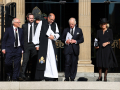 Press Eye - Belfast - Northern Ireland - 13th September 2022 - Visit to Northern Ireland by His Majesty The King and Her Majesty The Queen Consort. King Charles III and Camilla, the Queen Consort pictured at St Anne’s Cathedral meeting members of the public.Photo by Kelvin Boyes / Press Eye.
